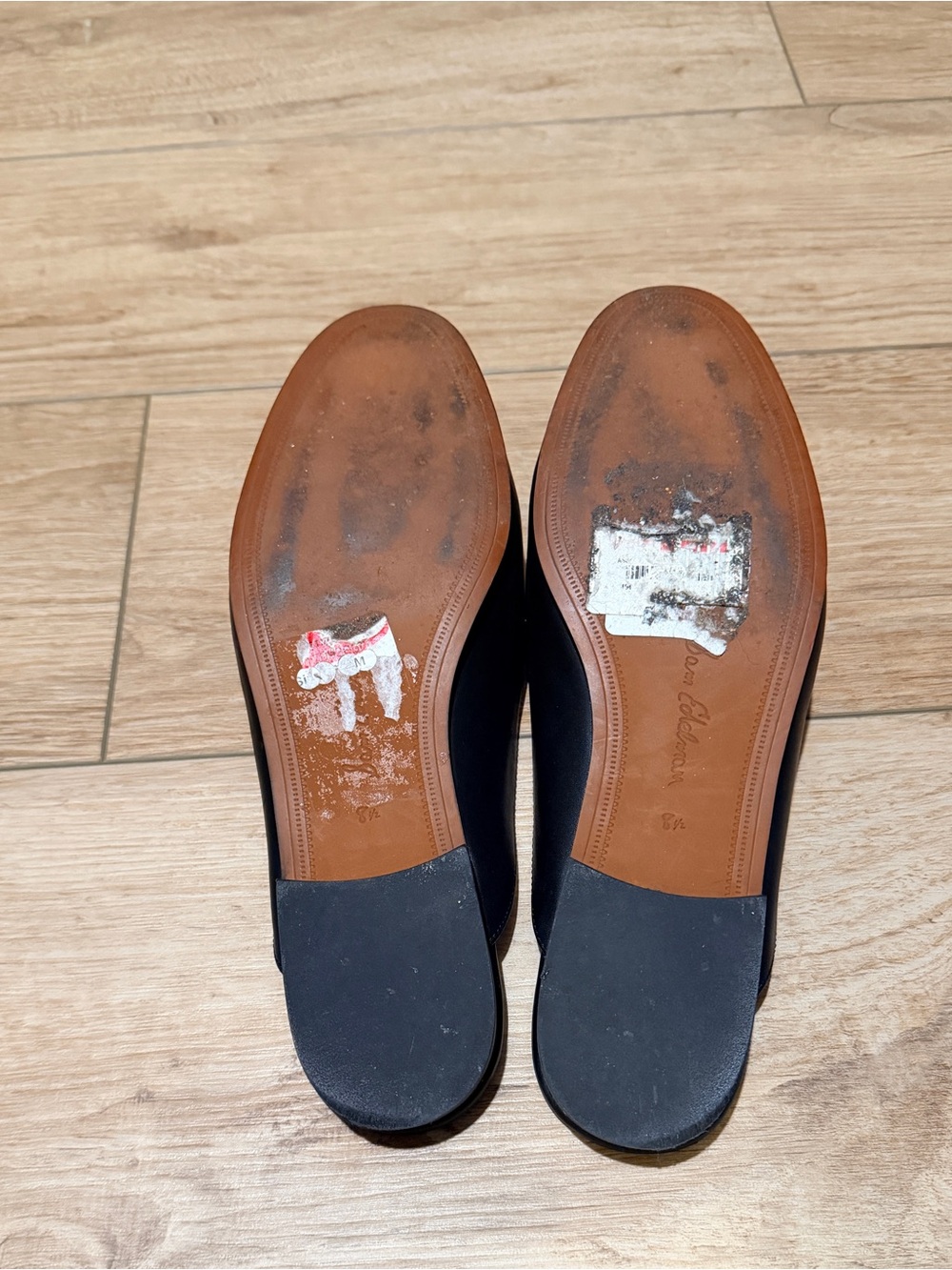 Sam Edelman Black Leather Mule Loafers with Gold Horsebit - Picture 4 of 5